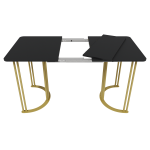 Обеденный раздвижной стол VIOLUR 110/140 х 70 см, черный/золотой