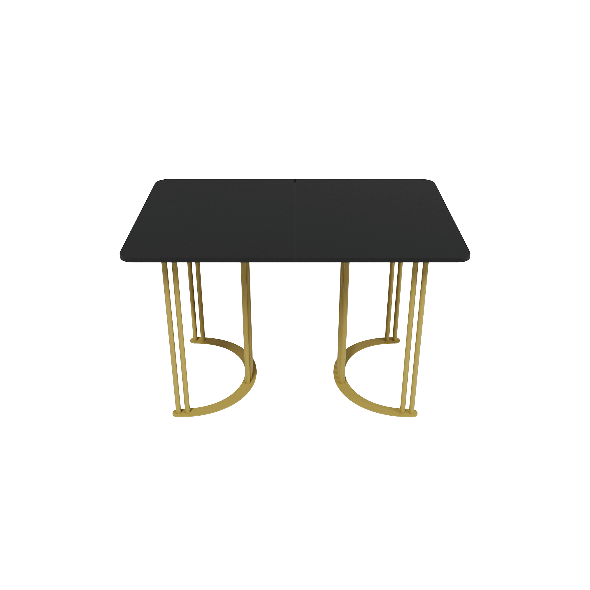 Обеденный раздвижной стол VIOLUR 120/190 х 80 см, черный/золотой