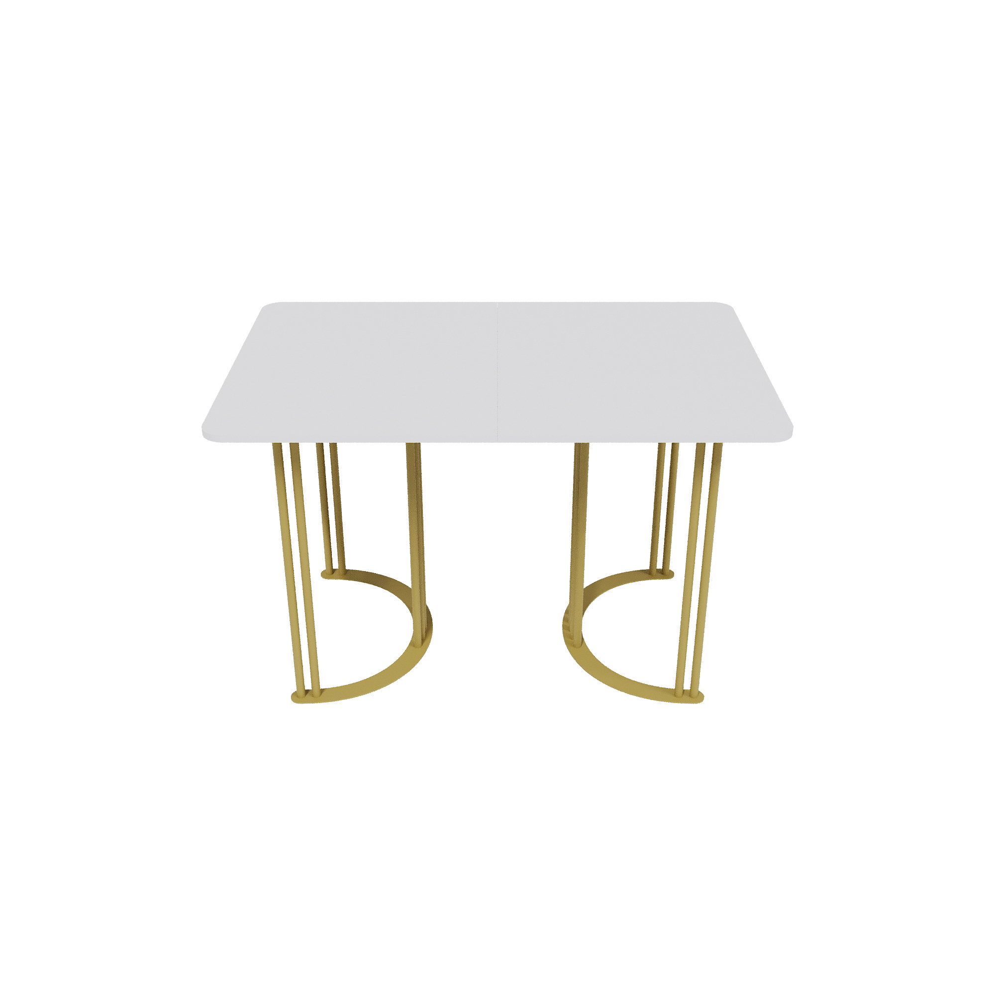 Обеденный раздвижной стол VIOLUR 120/190 х 80 см, белый/золотой