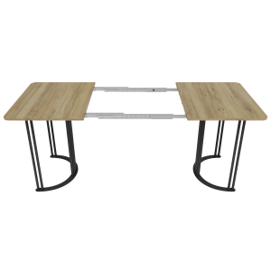 Обеденный раздвижной стол VIOLUR 120/190 х 80 см, орех/черный