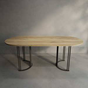 Обеденный стол VIOLUR 200 х 90 см, орех/черный