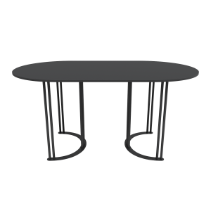 Обеденный стол VIOLUR 160 х 80 см, черный
