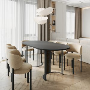 Обеденный стол VIOLUR 200 х 90 см, черный