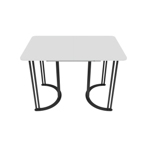 Обеденный раздвижной стол VIOLUR 110/140 х 70 см, белый/черный