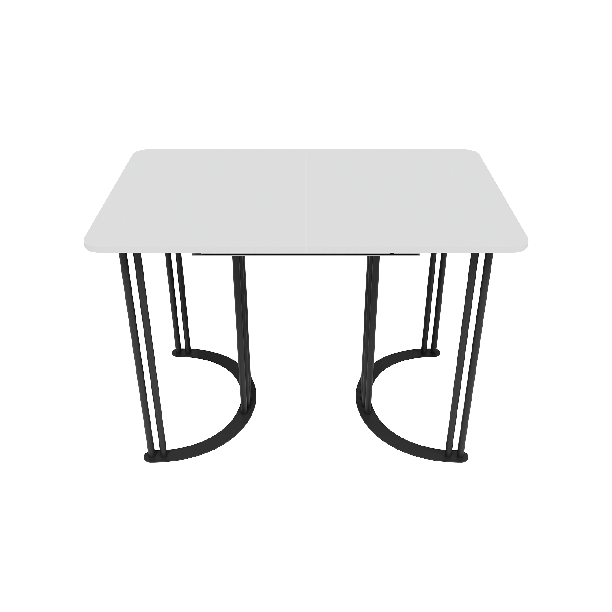 Обеденный раздвижной стол VIOLUR 110/140 х 70 см, белый/черный
