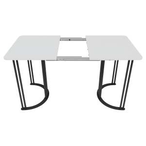 Обеденный раздвижной стол VIOLUR 110/140 х 70 см, белый/черный