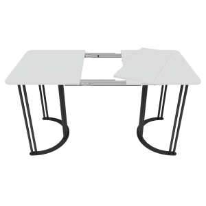 Обеденный раздвижной стол VIOLUR 110/140 х 70 см, белый/черный