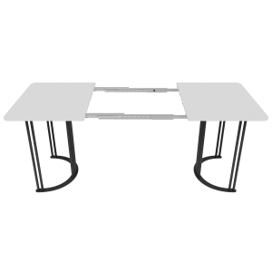 Обеденный раздвижной стол VIOLUR 120/190 х 80 см, белый/черный