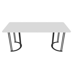 Обеденный раздвижной стол VIOLUR 120/190 х 80 см, белый/черный