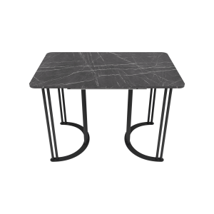 Обеденный раздвижной стол VIOLUR 110/140 х 70 см, темный мрамор/черный