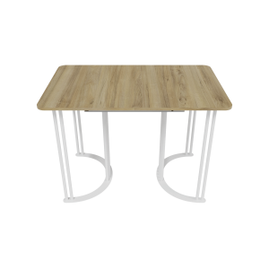 Обеденный раздвижной стол VIOLUR 110/140 х 70 см, орех/белый