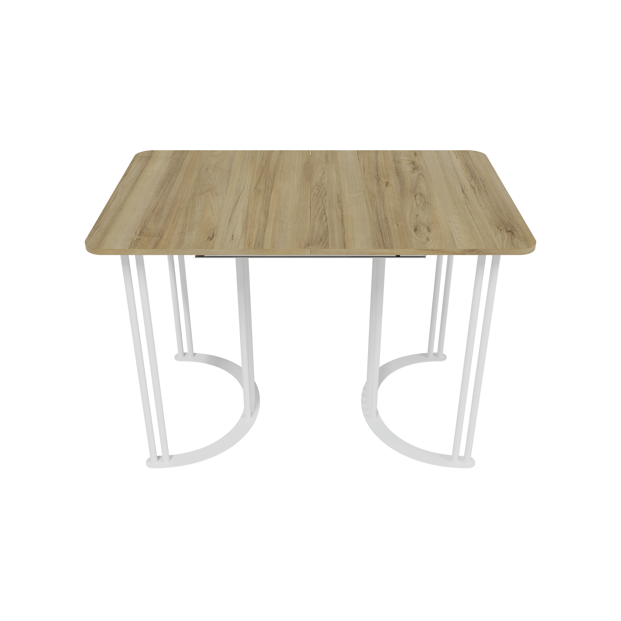 Обеденный раздвижной стол VIOLUR 110/140 х 70 см, орех/белый