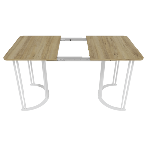 Обеденный раздвижной стол VIOLUR 110/140 х 70 см, орех/белый