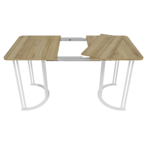 Обеденный раздвижной стол VIOLUR 110/140 х 70 см, орех/белый