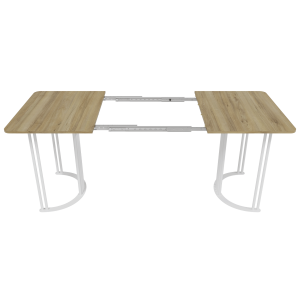 Обеденный раздвижной стол VIOLUR 120/190 х 80 см, орех/белый