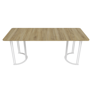 Обеденный раздвижной стол VIOLUR 120/190 х 80 см, орех/белый