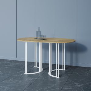 Обеденный стол VIOLUR 140 х 80 см, орех/белый