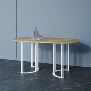 Обеденный стол VIOLUR 160 х 80 см, орех/белый