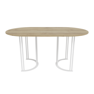 Обеденный стол VIOLUR 160 х 80 см, орех/белый