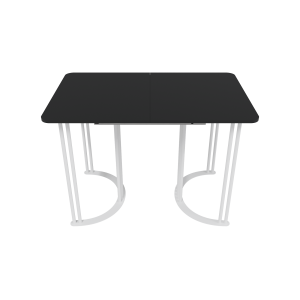 Обеденный раздвижной стол VIOLUR 110/140 х 70 см, черный/белый