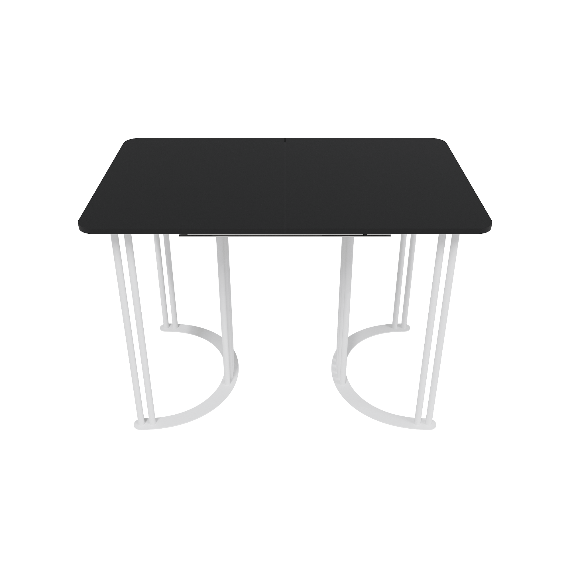 Обеденный раздвижной стол VIOLUR 110/140 х 70 см, черный/белый