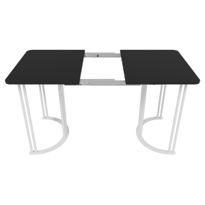 Обеденный раздвижной стол VIOLUR 110/140 х 70 см, черный/белый