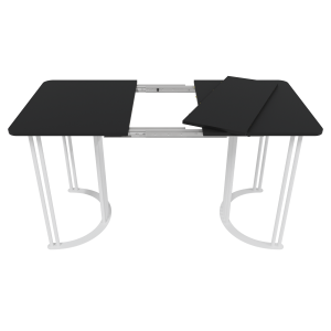 Обеденный раздвижной стол VIOLUR 110/140 х 70 см, черный/белый