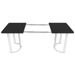 Обеденный раздвижной стол VIOLUR 120/190 х 80 см, черный/белый