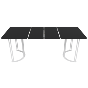 Обеденный раздвижной стол VIOLUR 120/190 х 80 см, черный/белый
