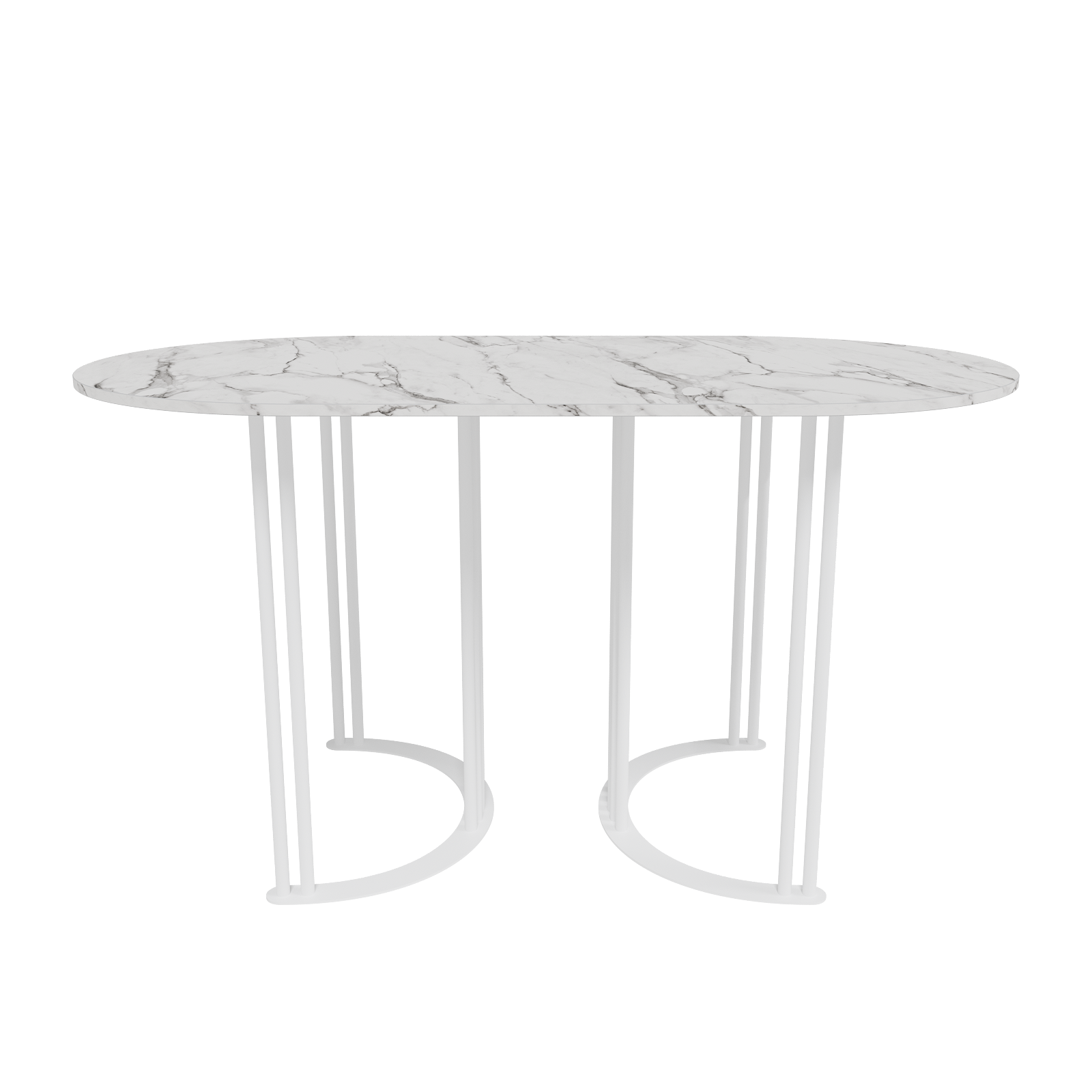 Обеденный стол VIOLUR 140 х 80 см, белый мрамор/белый
