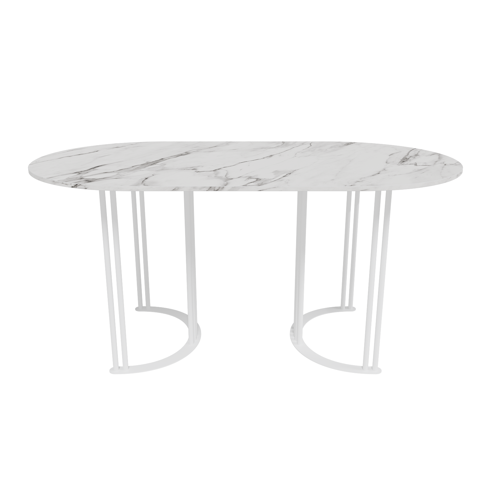 Обеденный стол VIOLUR 160 х 80 см, белый мрамор/белый