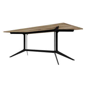 Обеденный стол AMELIX 200 х 90 см, орех/черный