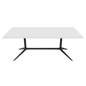 Обеденный стол AMELIX 200 х 90 см, белый/черный