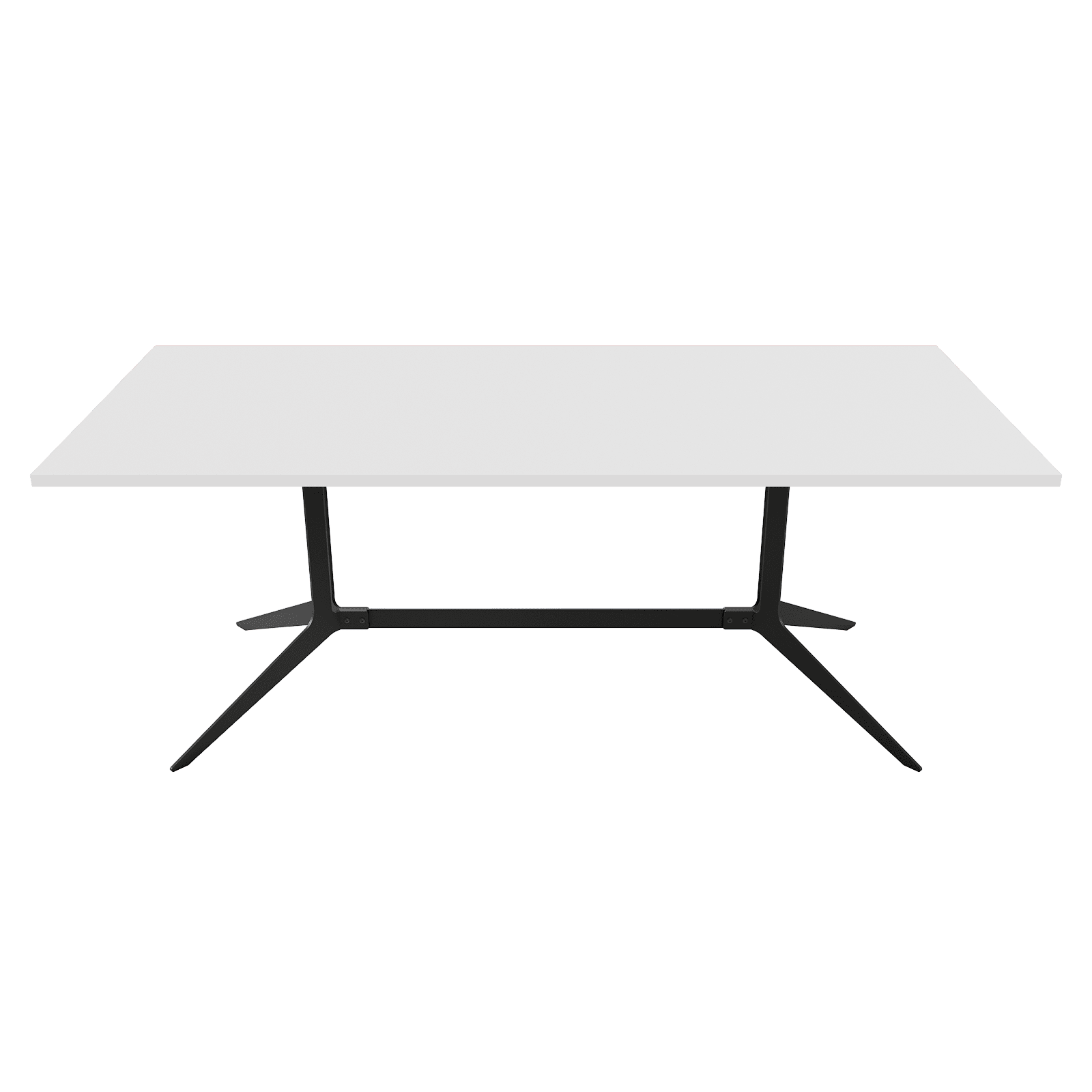 Обеденный стол AMELIX 200 х 90 см, белый/черный