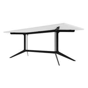 Обеденный стол AMELIX 200 х 90 см, белый/черный