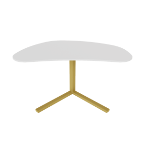 Рабочий стол PINGUM Wood белый/золотой, 128 х 71.5 см