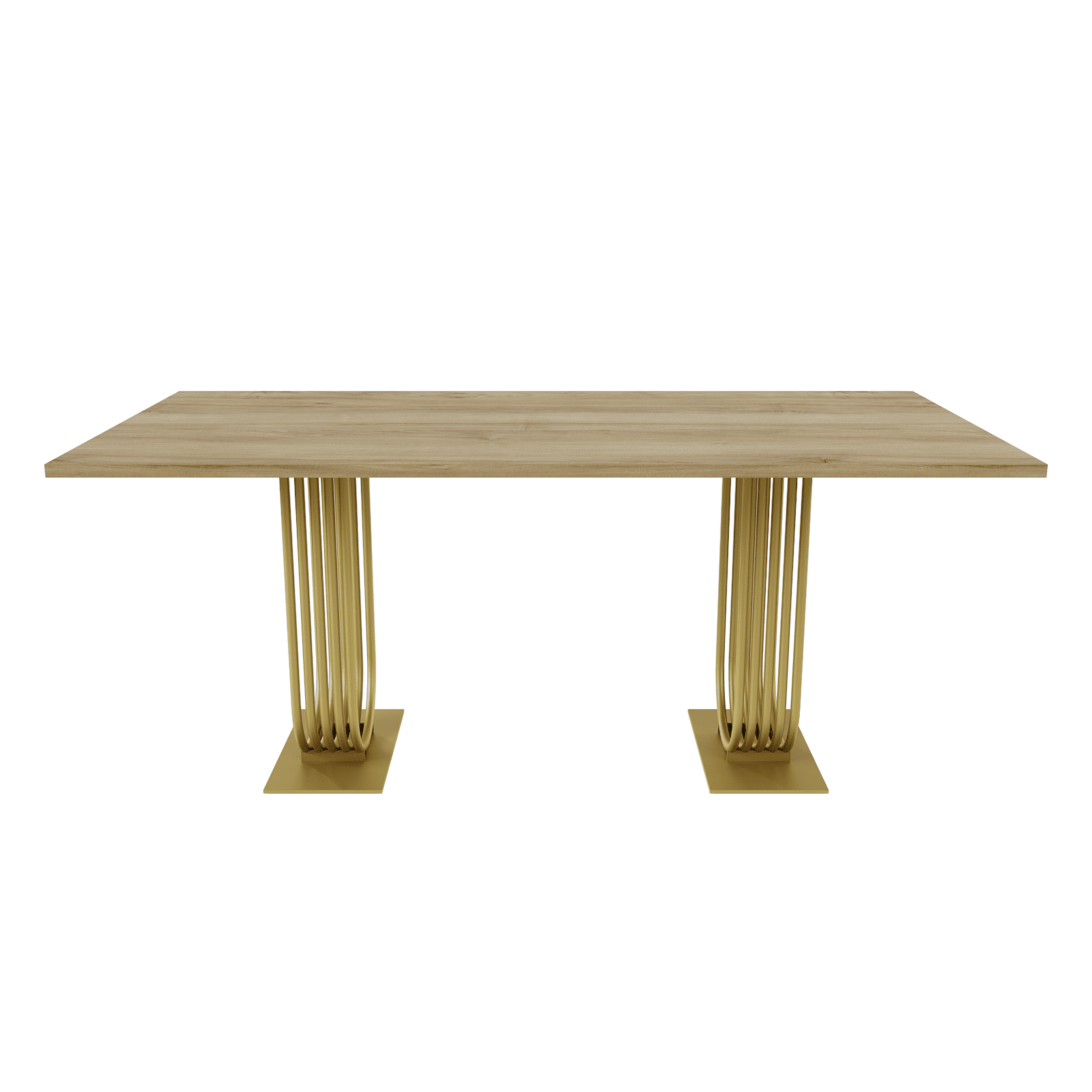 Обеденный стол ARFEO Duo орех/золотой, 180 х 90 см