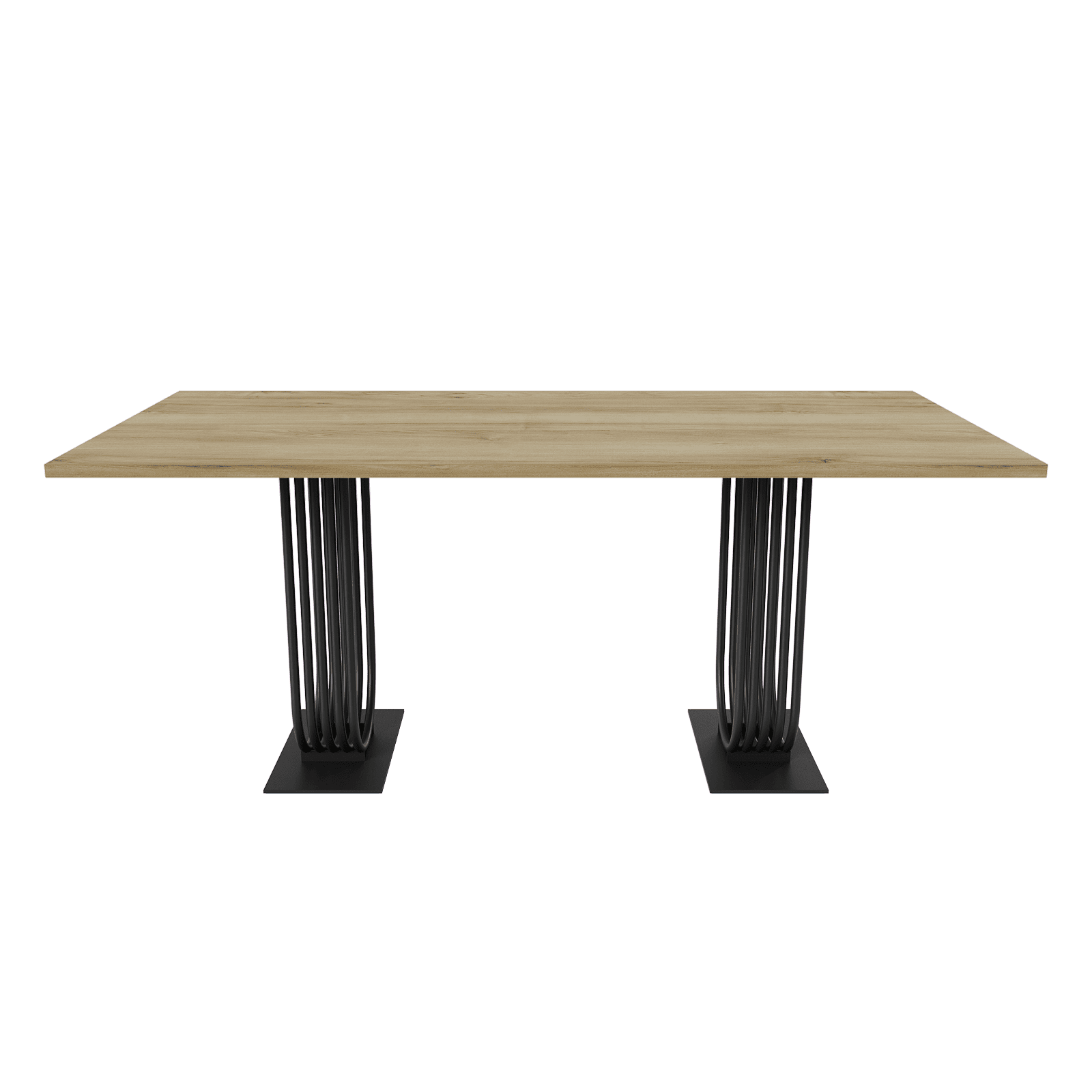 Обеденный стол ARFEO Duo орех/черный, 180 х 90 см