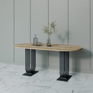 Обеденный стол ARFEO Duo 180 х 90 см, орех/черный