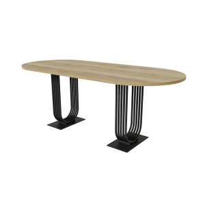 Обеденный стол ARFEO Duo 200 х 90 см, орех/черный