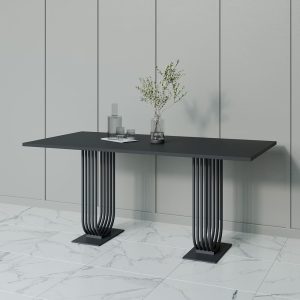 Обеденный стол ARFEO Duo черный, 180 х 90 см