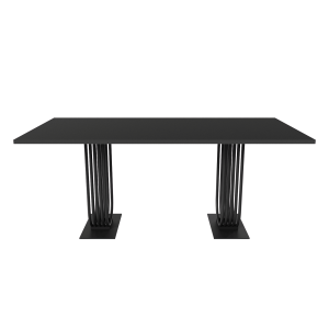 Обеденный стол ARFEO Duo черный, 180 х 90 см