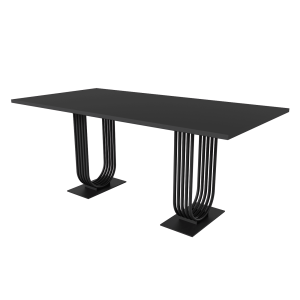 Обеденный стол ARFEO Duo черный, 180 х 90 см