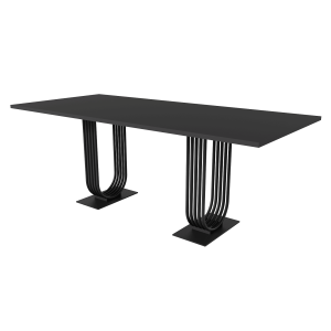 Обеденный стол ARFEO Duo черный, 200 х 90 см