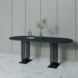 Обеденный стол ARFEO Duo 200 х 90 см, черный