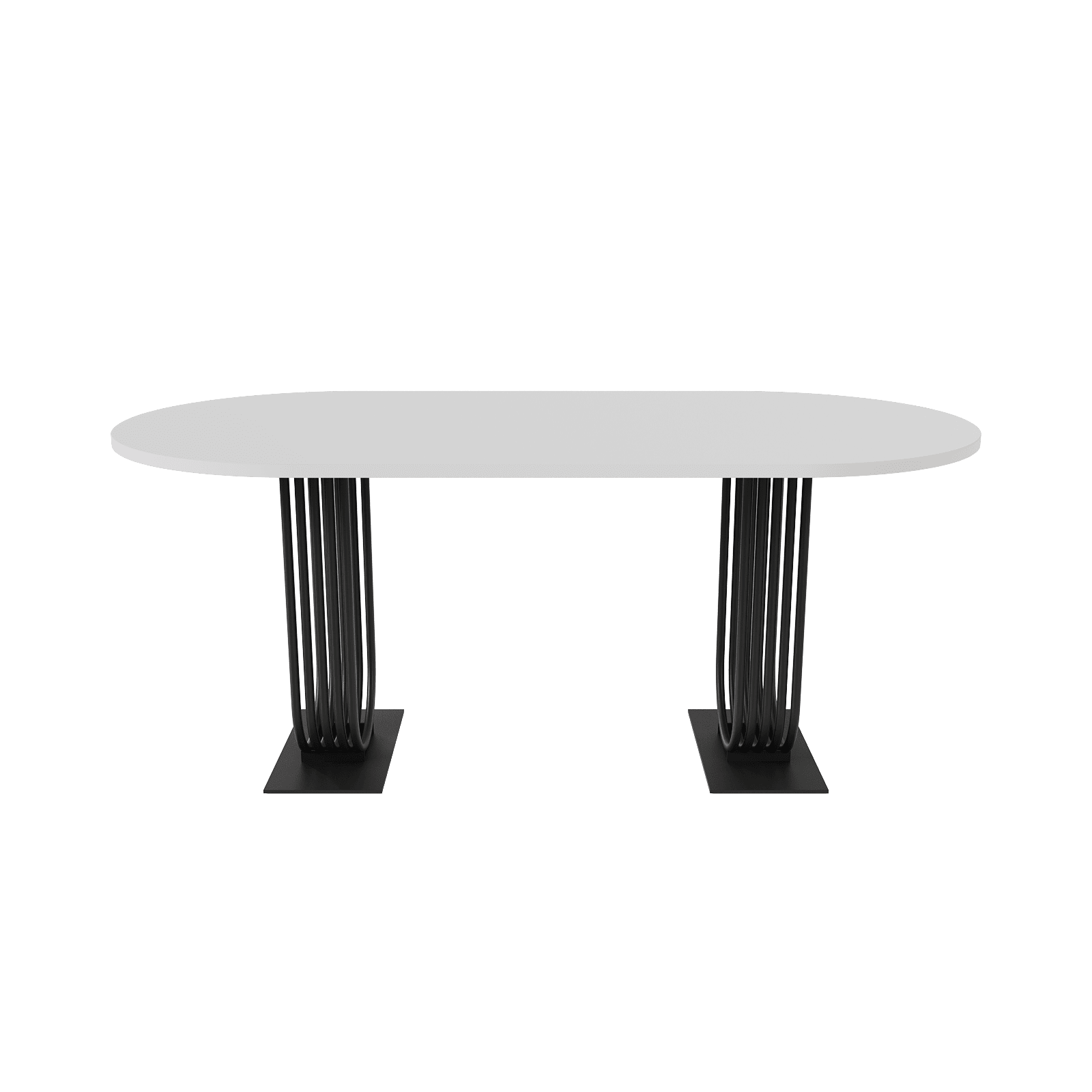 Обеденный стол ARFEO Duo 180 х 90 см, белый/черный