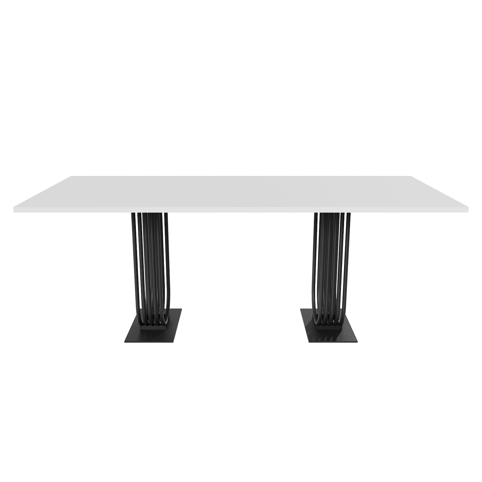 Обеденный стол ARFEO Duo белый/черный, 200 х 90 см