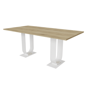 Обеденный стол ARFEO Duo орех/белый, 180 х 90 см