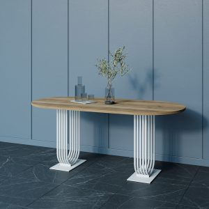 Обеденный стол ARFEO Duo 180 х 90 см, орех/белый