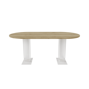 Обеденный стол ARFEO Duo 180 х 90 см, орех/белый